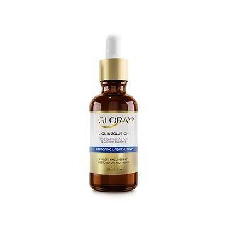 GloraMD Liquid Solution serum bottle with dropper